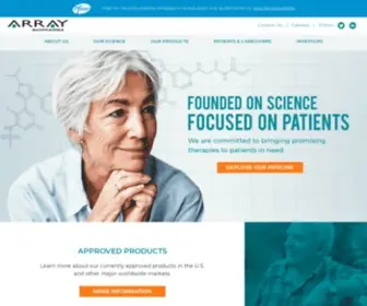 Arraybiopharma.com(One of the world's premier biopharmaceutical companies) Screenshot