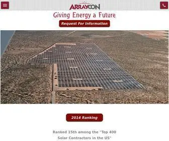 Arraycon.com(Solar Array Construction Company) Screenshot