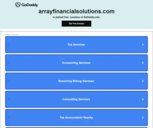 Arrayfinancialsolutions.com(Arrayfinancialsolutions) Screenshot