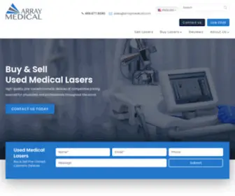 Arraymedical.com(Cosmetic Lasers Pre) Screenshot