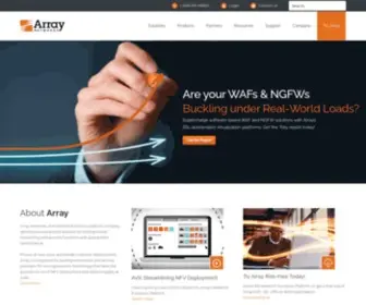 Arraynetworks.net(Network Functions Platform Company) Screenshot