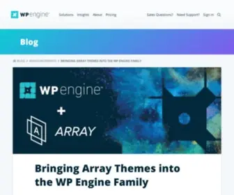 Arraythemes.com(WP Engine welcomes Array Themes and associated Atomic Blocks to the family. Atomic Blocks) Screenshot