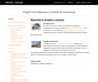 Arredareecostruire.com(Progetti d'arredamento e tecniche di costruzione) Screenshot