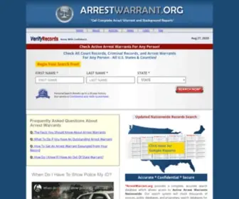 Arrestwarrant.org(Arrest Warrant) Screenshot