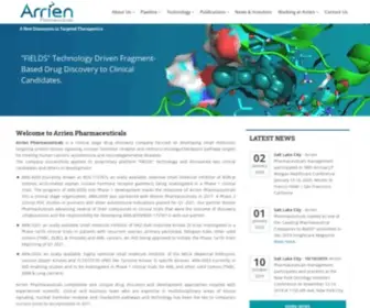 Arrienpharma.com(Arrien Pharmaceuticals) Screenshot