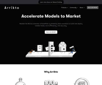 Arrikto.com(Accelerate Models to Market with Arrikto) Screenshot