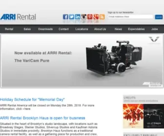 Arrirental.com(ARRI Rental Group) Screenshot