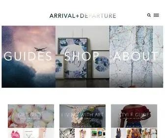 Arrival-Departure.com(A modern lifestyle blog) Screenshot