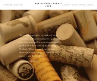 Arrivederciwine.com(Arrivederci Wine & Jazz) Screenshot