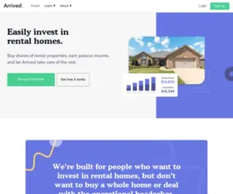 Arrivedhomes.com(Easily Invest in Real Estate) Screenshot