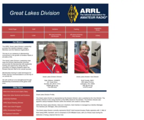 ARRL-Greatlakes.org(Inside this website) Screenshot