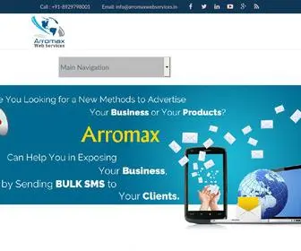 Arromaxwebservices.in(Bulk Sms Service Provider in Gurgaon) Screenshot