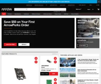 Arrow.com(Arrow Electronics) Screenshot