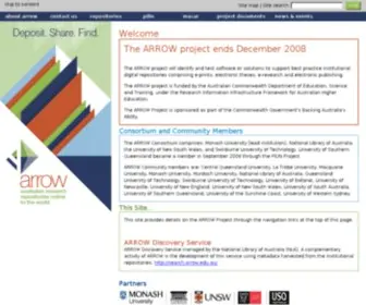 Arrow.edu.au(Australian Research Repositories Online to the World) Screenshot