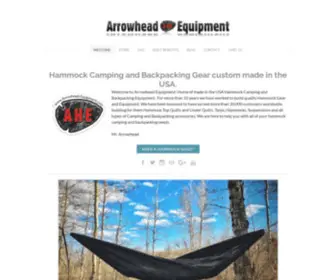 Arrowhead-Equipment.com(Made in the USA Hammock Camping Gear) Screenshot