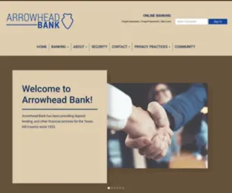 Arrowheadbanktexas.com(Arrowhead Bank) Screenshot