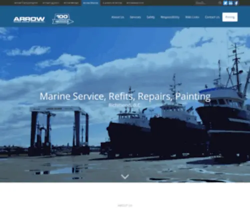 Arrowmarineservices.com(About Us) Screenshot