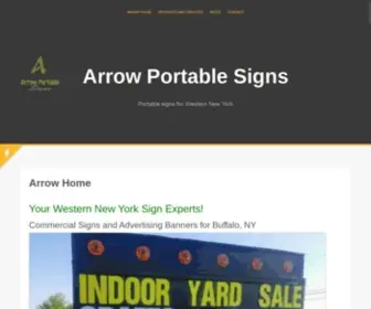 Arrowposssigns.com(Arrow Portable Signs) Screenshot