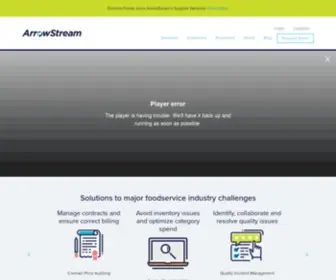 Arrowstream.com(Supply Chain Technology for the Foodservice Industry) Screenshot