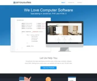 Arrowsuites.com(A PHP and JQuery Software Company) Screenshot