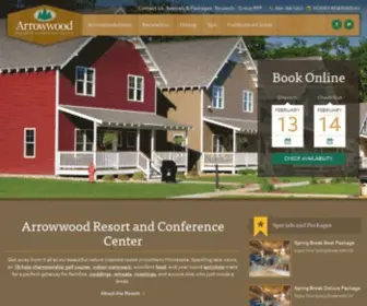 Arrowwoodresort.com(Arrowwood Resort Hotel & Conference Center in Alexandria) Screenshot