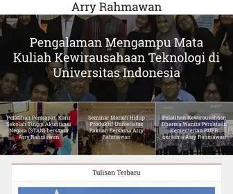 Arryrahmawan.net(Personal Blog) Screenshot