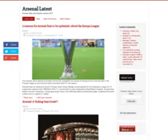 Arsenallatest.com(Arsenal blog) Screenshot