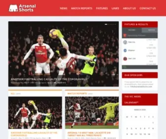 Arsenalshorts.com(First for all the Arsenal news) Screenshot