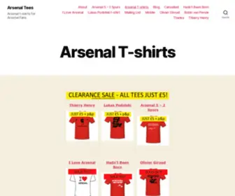 Arsenaltees.com(Arsenal t) Screenshot