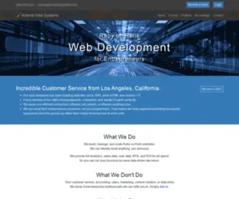 Arsenalwebsystems.com(Ruby on Rails Web Development for Entrepreneurs by Arsenal Web Systems) Screenshot