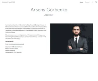 Arsenygorbenko.com(Sep 2021) Screenshot