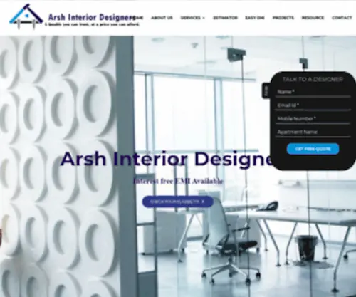 Arshinteriordesigners.com(Arsh Interior) Screenshot