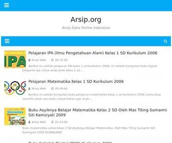 Arsip.org(Blog tentang perpustakaan digital) Screenshot