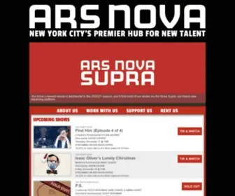 Arsnovanyc.com(ARS NOVA) Screenshot