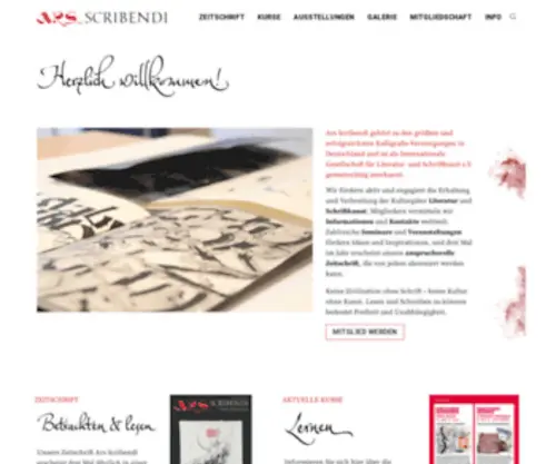 Arsscribendi.de(Internationale Gesellschaft zur Förderung der Literatur und Schriftkunst e.V) Screenshot