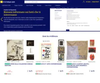 Arsvalue.com(Investire in Opere d'Arte Moderna e Contemporanea) Screenshot