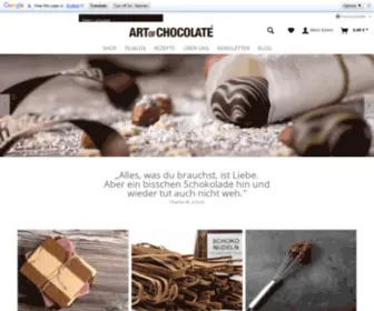ART-Of-Chocolate.de(Schokoladen Online Shop der Schokoladenmanufaktur AoC) Screenshot