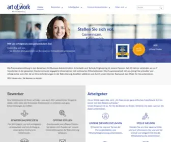 ART-Of-Work.ch(Jobs Schweizer Personalvermittlung KV Informatik Engineering) Screenshot