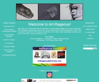ART-Rageous.net(This 700+ page website features artwork and art lesson plans by Virginia artist and art teacher) Screenshot