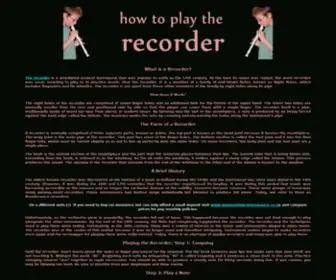 Arta-Recorder.org(A beginner's guide to the recorder) Screenshot