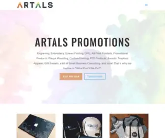 Artals.com(Engraving, Screen Printing, Embroidery ,Promotional Products, Apparel, Plaques, Awards, Trophies and more) Screenshot