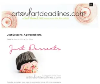 Artandartdeadlines.com(A food) Screenshot