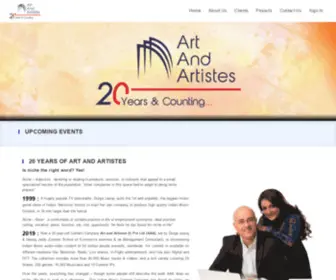 Artandartistes.com(Art And Artistes ( I ) Pvt Ltd) Screenshot