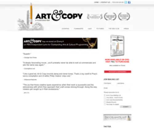 Artandcopyfilm.org(The One Club) Screenshot