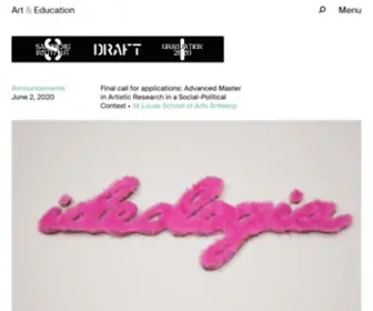 Artandeducation.net(Art & Education) Screenshot