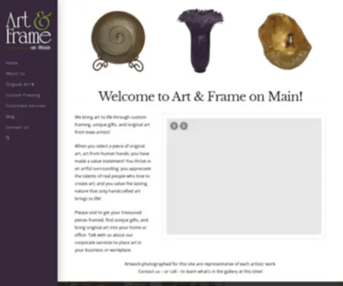 Artandframeonmain.com(Art & Frame on Main) Screenshot