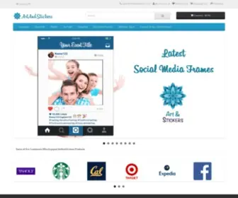 Artandstickers.com(Social Media Frames) Screenshot