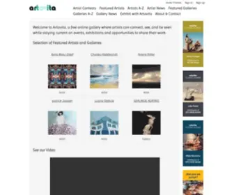 Artavita.com(A free online gallery for Artists) Screenshot