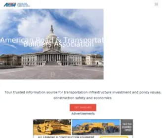 Artba.org(Building a Better America Through Transportation Construction) Screenshot