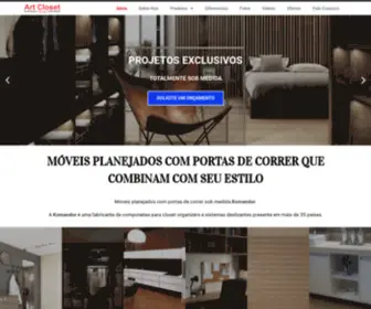 Artcloset.com.br(Loja especializada em Móveis Planejados Com Portas De Correr) Screenshot